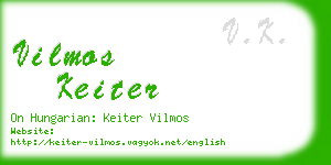 vilmos keiter business card